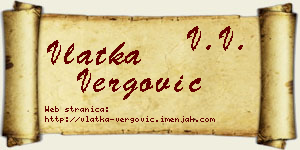 Vlatka Vergović vizit kartica